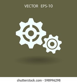 Icono de engranajes. ilustración vectorial