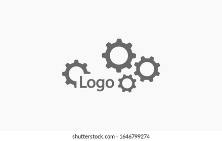 icono de engranajes, ilustración vectorial. Estilo de diseño plano