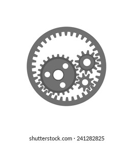 gears icon, vector illustration. Flat design style