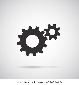 gears icon, vector illustration. Flat design style