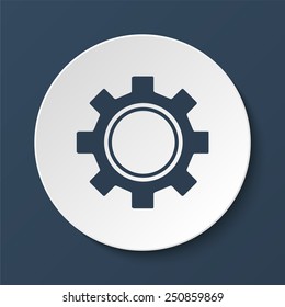 Gears icon, vector illustration. Flat design style
