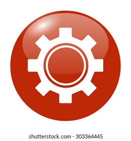 Gears icon, vector illustration. Flat design style