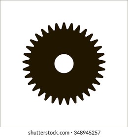gears icon vector illustration. Flat design style