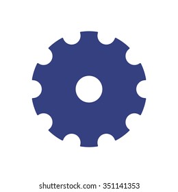 Gears icon vector illustration. Flat design style