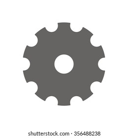 gears icon vector illustration. Flat design style