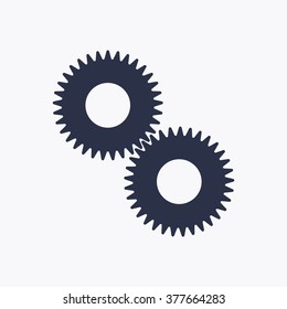 gears icon vector illustration. Flat design  