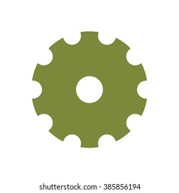 gears icon vector illustration. Flat design style