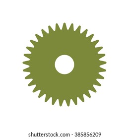 gears icon vector illustration. Flat design style
