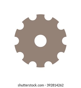 gears icon vector illustration. Flat design style