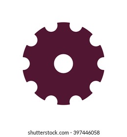 gears icon vector illustration. Flat design style