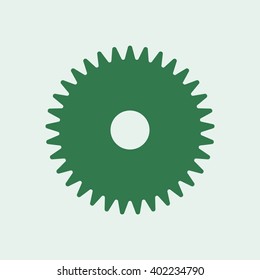 gears icon vector illustration. Flat design style