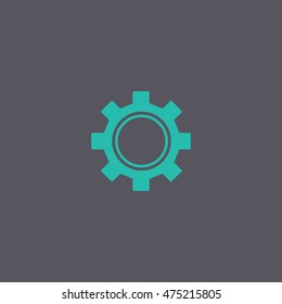 Gears icon, vector illustration. Flat design style