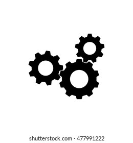 gears icon, vector illustration. Flat design style