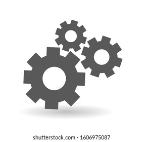 gears icon vector illustration on white