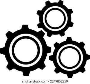 gears icon vector illustration on white background..eps