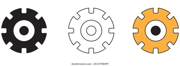  gears icon vector logo isolated on white background design eps 10