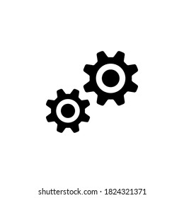 Gears icon vector on white background