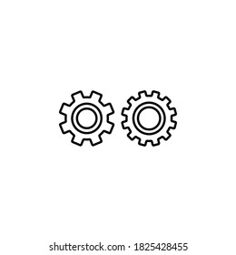 Vector de icono de engranajes. símbolo aislado en fondo blanco