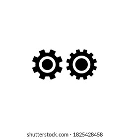 Vector de icono de engranajes. símbolo aislado en fondo blanco