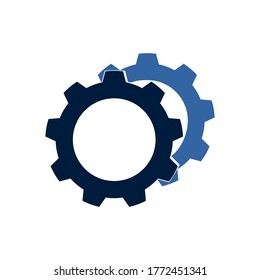 Gears icon Vector.style is a flat symbol on transparent background. Designed for software and web interface