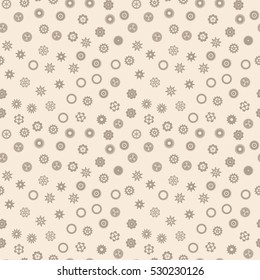 Gears icons seamless pattern, tiling ornament. Vector illustration