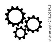 Gears icons set. Icon of loading, development, process, evolution, operation, develop. Vector illustration.
