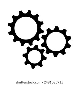 Gears icons set. Icon of loading, development, process, evolution, operation, develop. Vector illustration.