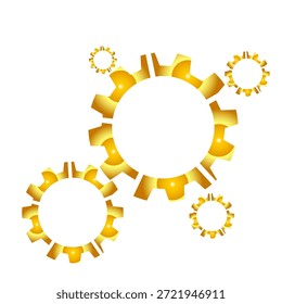 Ícones de engrenagens ajustados. Ícone de carregamento, desenvolvimento, processo, evolução, operação, desenvolver. Ilustração vetorial.