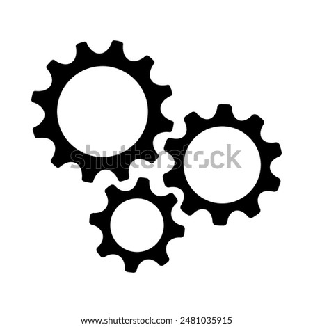 Gears icons set. Icon of loading, development, process, evolution, operation, develop. Vector illustration.