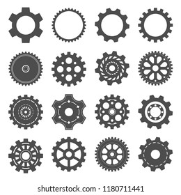 Gears Icons Set Vector