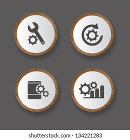 Gears icon,vector