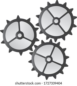 Gears illustration separated on a composition