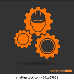 Gears Industrial worker icon