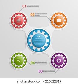 Gears infographic design concept.
