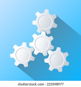 Gears Infographics. Flat design