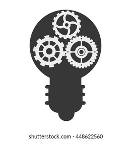gears inside lightbulb icon