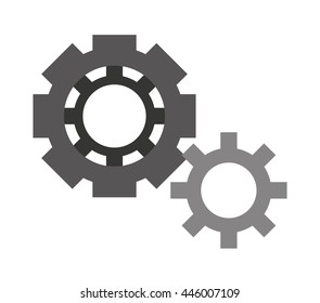 gears  isolated icon design, vector illustration  graphic 