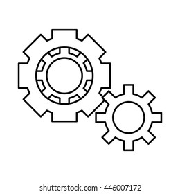 gears isolated icon design, vector illustration  graphic 