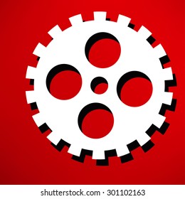gears isolated object , technical, mechanical illustration