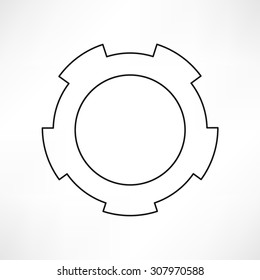 gears isolated object , technical, mechanical illustration