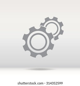 gears isolated on a white background, icon