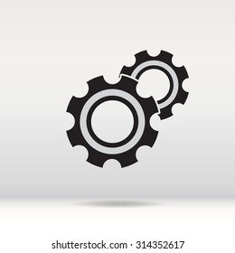 gears isolated on a white background, icon