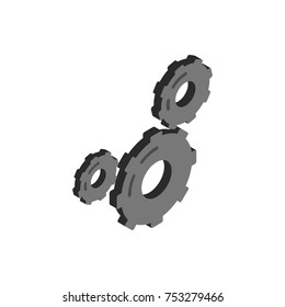 Gears isometric style