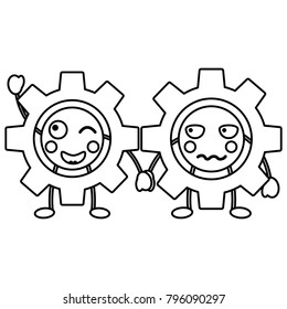 gears kawaii icon image 