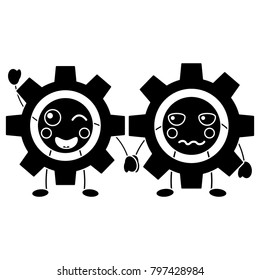 gears kawaii icon image 