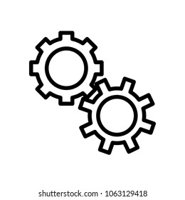 gears machine isolated icon