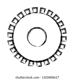gears machine isolated icon