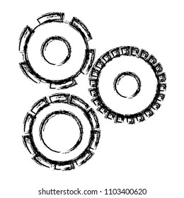 gears machine isolated icon