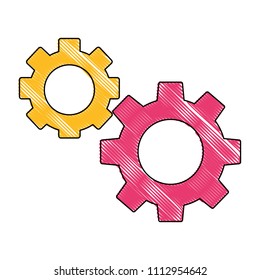 gears machine isolated icon