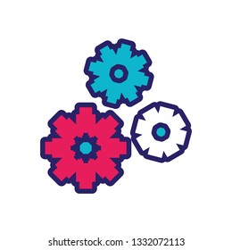gears machine isolated icon